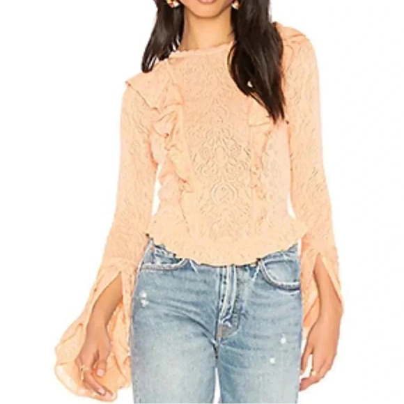 RONNY KOBO Yasamin Top in Peach - Picture 3 of 4